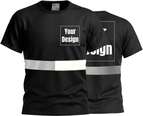 Vista 9 de Camisetas reflectantes de seguridad de alta visibilidad personalizan su logotipo