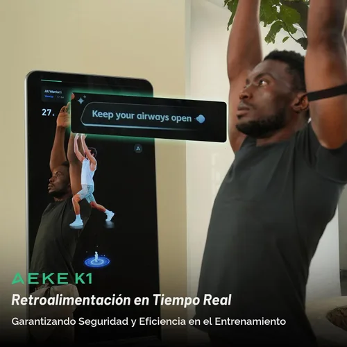 Vista 4 de Sistema de gimnasio inteligente para el hogar AEKE K1 + esterilla de yoga