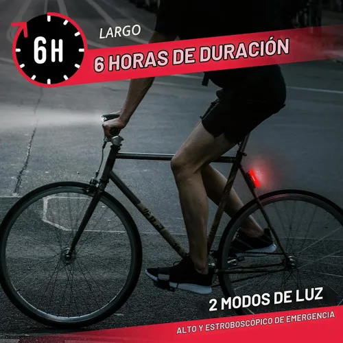 Vista 6 de Energizer - Luz de bicicleta de 130 lúmenes, resistente a la intemperie para bicicletas, baterías incluidas