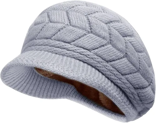 Vista 2 de HINDAWI Bufanda de invierno con visera, bufanda infinita, gorro de nieve cálido para mujer
