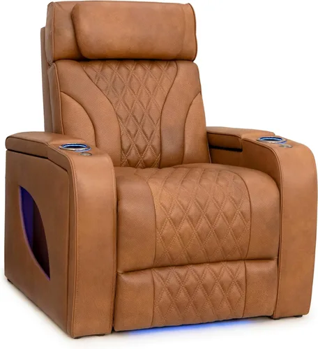 Vista 35 de Seatcraft Luminis LT - Asiento de cine en casa, reclinable, color rojo