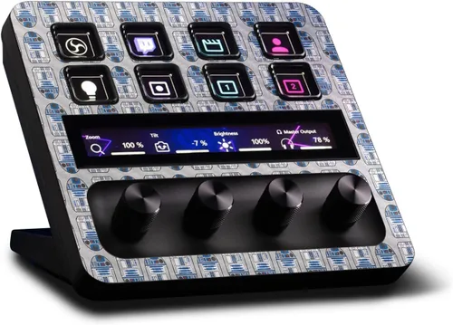 Vista 21 de MightySkins - Piel de fibra de carbono compatible con Elgato Stream Deck + madera gris Acabado de fibra de carbono texturizado protector