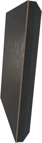 Vista 3 de Panel acústico difuso de absorción de sonido, «onda» para estudio de grabación Laminado en madera, (paquete de 4): (Negro)