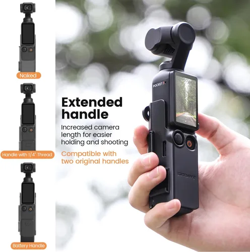 Vista 5 de Adaptador de expansión para DJI Osmo Pocket 3, soporte de cubierta protectora con zapata fría para OSMO Pocket 3