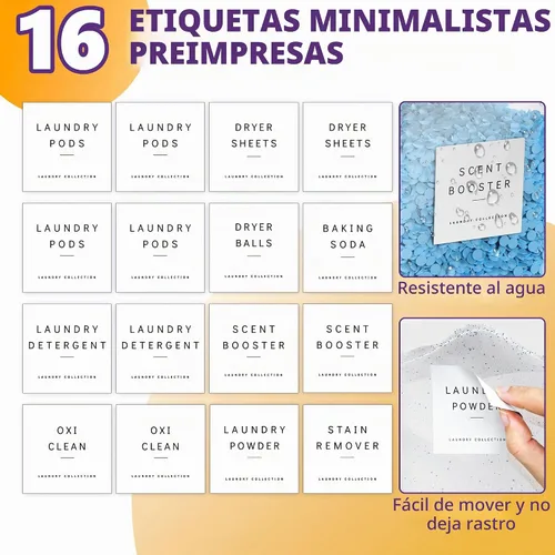 Vista 6 de Moforoco Paquete de 2+1 contenedor de bambú para lavandería, contenedores transparentes para organización de lavandería, recipientes grandes