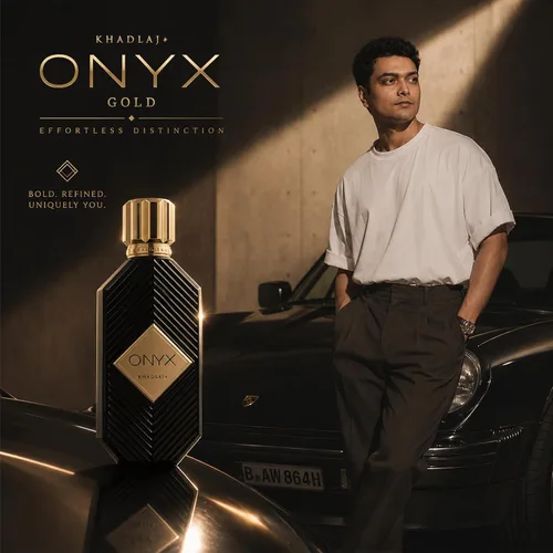 Vista 5 de Khadlaj Onyx Gold – Aromático, dulce, polvoriento, almizclado – Eau de Parfum Spray de larga duración para unisex, 3.4 onzas / 3.4 fl oz