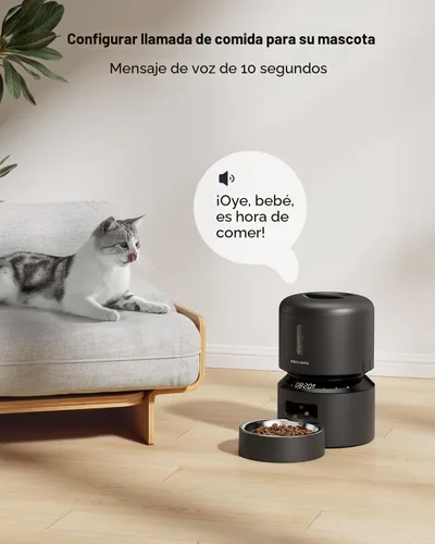Vista 3 de PETLIBRO Comedero automático para gatos – Dispensador programable de alimentos para mascotas de 3 litros con almacenamiento hermético, control