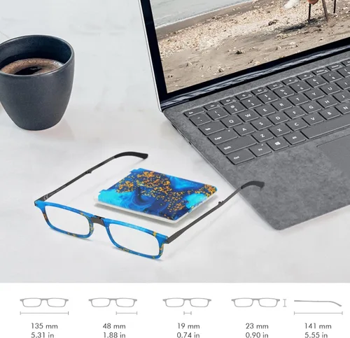 Vista 7 de Missfive Credit Card Thin Folding Reading Glasses for Men Women - Foldable Travel Pocket Readers That Fit in a Wallet
