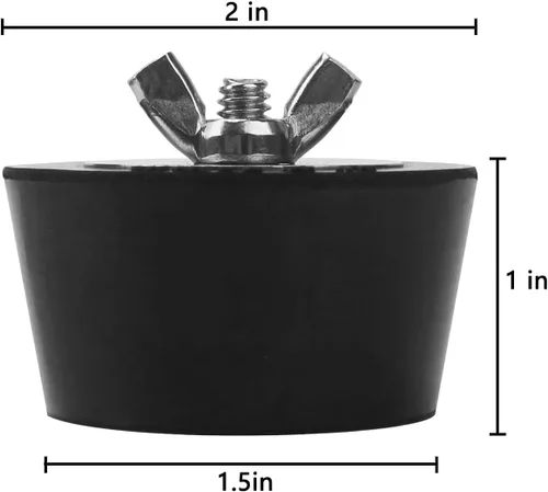 Vista 2 de Enchufe de invierno para piscina de 1.5 a 2 pulgadas, tapones de expansión de invierno para piscina con tornillo SS, pernos de acero inoxidable