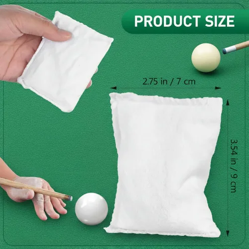 Vista 3 de DOITOOL 4 bolsas de talco de billar para polvo, bolsa de talco para manos secas, control de agarre, taco de billar, deslizamiento suave, accesorios