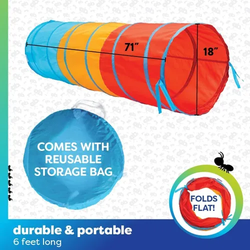 Vista 2 de Paquete – Juego de túnel de juego y pelotas de juego Antsy Pants – Túnel de juego para que los niños gateen a través, túnel desplegable fácil