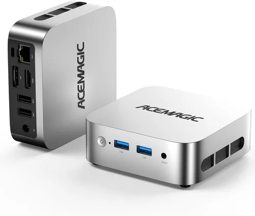 Vista 10 de ACEMAGIC Mini PC K1 AMD Ryzen 4300U (Beats i3-10110U/3500U), 8GB RAM 256GB SSD, Mini computadora de escritorio 4K Triple Display/4xUSB3.2, USB-C
