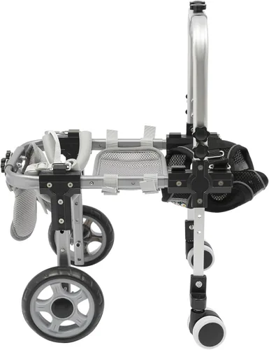 Vista 6 de 2 Wheels Dog Wheelchair for Back Legs, Pet Hind Limb Rehabilitation, Older,Disabled, Dog Wheelchair Cart w/ Disabled Hind Legs Walking, Fits Small