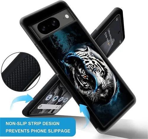 Vista 1827 de Compatible con Google Pixel 4A 5G Mobile Case Creative Acrylic Panel trasero Silicona Protección Grip especialmente diseñado para Google Pixel 4A 5G