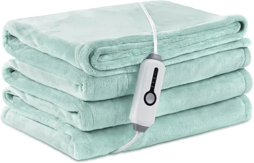 Vista 20 de LaffyLo Manta Eléctrica con Calefacción Tamaño Twin 62×84, Franela Transpirable y Lujosa, Regalo Suave y Cálido con Protección contra