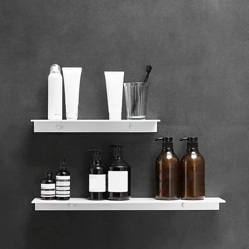 Vista 6 de Estante flotante, estante de pared de metal negro para sala de estar, baño, cocina, dormitorio, estantes de exhibición de 12 pulgadas