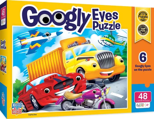 Vista 12 de Holiday - Googly Eyes - Rompecabezas de 48 piezas alrededor del árbol de Navidad