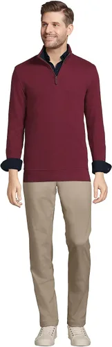 Vista 4 de Lands' End Bedford - Suéter acanalado con 14 de cremallera para hombre.