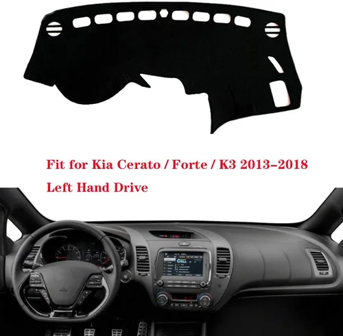 Vista 2 de Cubierta del tablero del coche para Kia Cerato Forte K3 2013-2015 2016 2017 2018 Mano Izquierda Dashmat Pad Alfombra Dash Mat