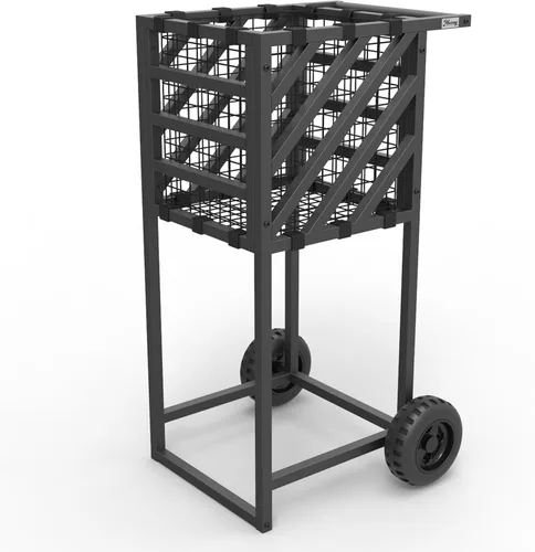 Vista 2 de Murray Sporting Goods Carrito de práctica de béisbol y sóftbol - Carrito de pelota resistente con ruedas, portador de bolas de gran capacidad