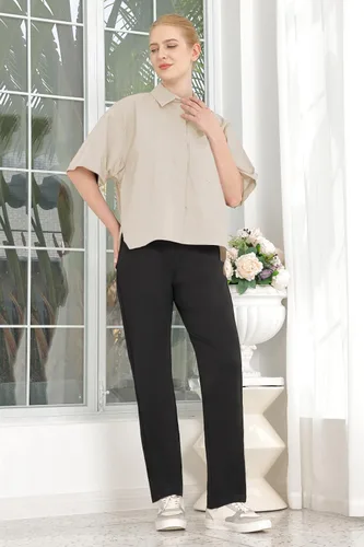 Vista 4 de Balleay Art Pantalones de vestir para mujer, pierna recta, para yoga, negocios, oficina, pantalones largos y casuales para entrenamiento