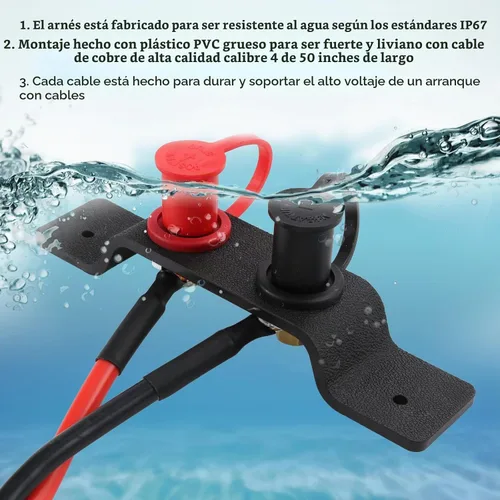 Vista 2 de Poste de batería DICMIC con cables de alto voltaje resistentes al agua para Can Am Maverick X3, se adapta a agujeros y accesorios de fábrica