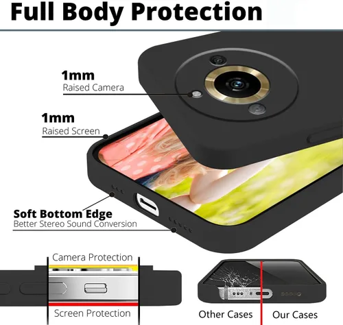 Vista 5 de Funda compatible con Realme 11 Pro Plus de silicona líquida verde oscuro, suave al tacto para Realme 11 Pro Plus, funda delgada de silicona a prueba