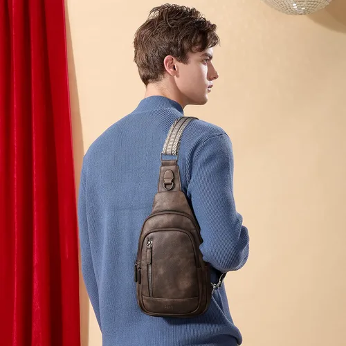 Vista 7 de Bolsos cruzados para mujer, bolso cruzado para mujer, bolso cruzado de cuero para mujer, mochila de viaje