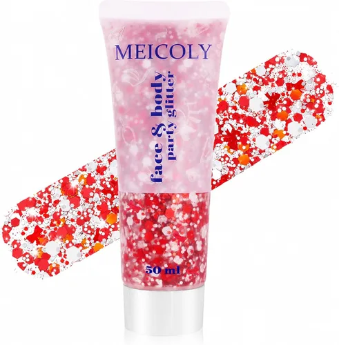 Vista 22 de MEICOLY Purpurina corporal roja, blanca y azul, accesorios del 4 de julio, purpurina para el cabello para niños, atuendos del 4 de julio