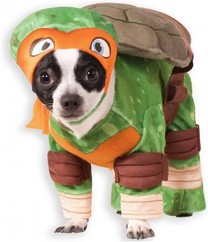 Vista 4 de Rubies Disfraz de tortuga ninja mutante adolescente para mascotas, Rafael