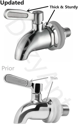 Vista 3 de [Actualizado] Despachador de bebidas más duradero, repuesto, acabado pulido de acero inoxidable, repuesto de despachador de agua, compatible