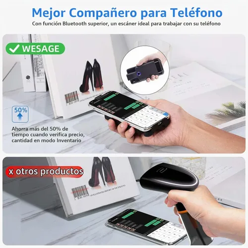 Vista 5 de Symcode Clip de código de barras portátil con Bluetooth - 1D 2D QR lector de código de barras, PDF417, matriz de datos, Maxicode, conexión