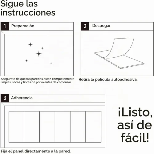 Vista 6 de Olanglab Paquete de 6 paneles de pared autoadhesivos, 23.6 x 11.8 pulgadas por panel, paneles de pared acústicos, arte de pared que absorben