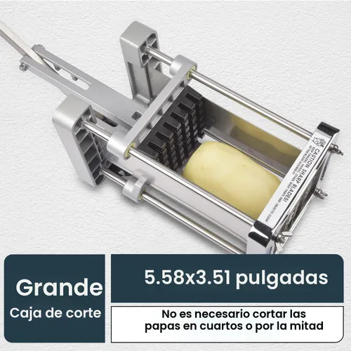 Vista 3 de Cortador de papas fritas, Sopito - Cortador profesional de papas de acero inoxidable con hoja de 1/2 pulgada, ideal para papas, zanahorias y pepinos