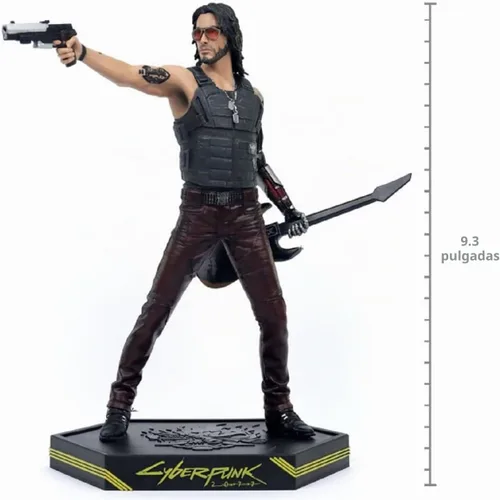 Vista 6 de Cyberpunk 2077 Johnny Silverhand Figure, Multicolor, 9.5 inches