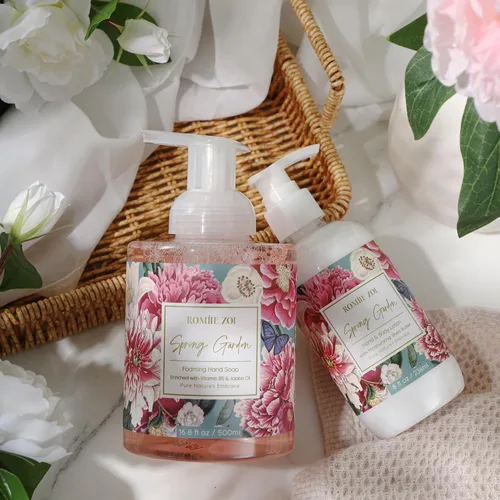 Vista 6 de ROMIIE ZOI Loción diaria para manos y cuerpo con manteca de karité hidratante - Jardín de primavera con aroma a felicidad botánica - 236 ML / 8 FL OZ