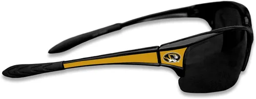 Vista 12 de Gafas de sol deportivas negras estilo élite con logotipo en las esquinas