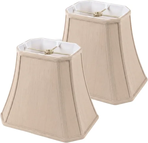 Vista 15 de Royal Designs, Inc. Pantalla de Lámpara Rectangular con Esquinas Cortadas, DBS-710-11BG, 6 x 11 x 8, Beige