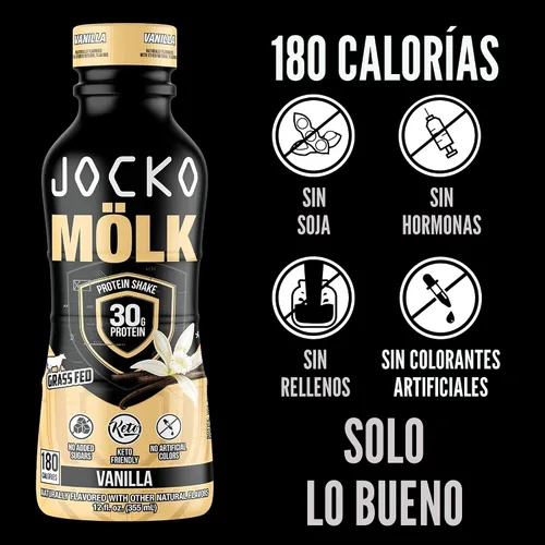 Vista 4 de Jocko Fuel Paquete de batido de proteínas - Vainilla y chocolate (24 unidades)