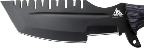 Vista 4 de Cuchillo de hoja fija resistente forjado a mano hecho a mano Caza Camping Supervivencia EDC
