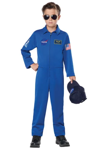 Vista 2 de Disfraz de Mono Azul NASA para Niños Multicolor