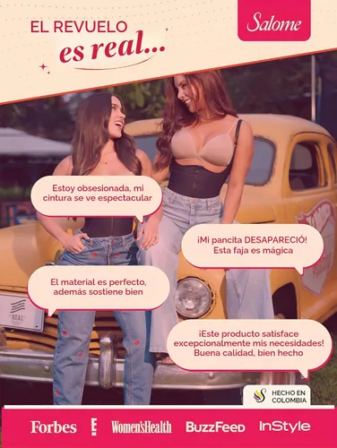 Vista 6 de Salome Chaleco Entrenador de Cintura con Cremallera Faja Faja Chaleco Cinturillas Colombianas Correas Zip Cinturilla Faja Colombiana, Beige