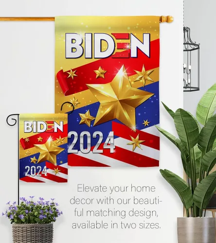 Vista 8 de Biden Harris Flag 2020 House Pack Patriotic Vote President Democrat Republican Tea Party United State American Election Banner Small Garden Yard
