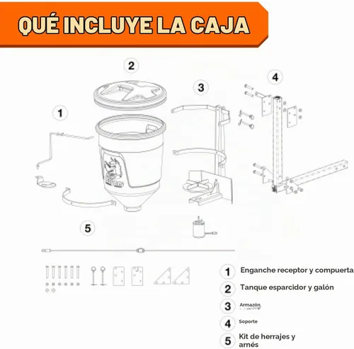 Vista 9 de Buyers Products UTVS16 esparcidor multipropósito con montaje, para UTV, Negro