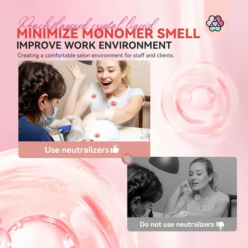Vista 5 de SAVILAND - Neutralizador de olores de monómero con aroma a durazno para líquido acrílico, 1.0 fl oz