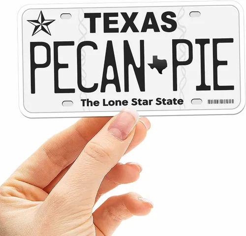 Vista 14 de Calcomanía para placa de matrícula de Texas, elige entre más de 50 ciudades de TX, calcomanía para parachoques de Texas para automóvil, calcomanías