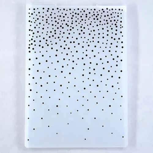 Vista 3 de Kwan Crafts Feliz Navidad Snowfall Copo de nieve puntos Fondo de plástico en relieve Carpetas para hacer tarjetas, álbumes de recortes y otras