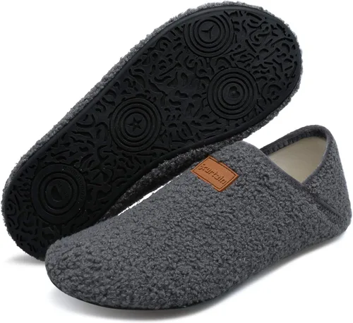 Vista 2 de Scurtain Pantuflas unisex con suela de goma para adultos