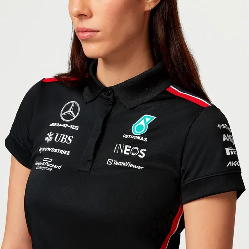 Vista 5 de Mercedes AMG Petronas Polo Team de Fórmula Uno para mujer 2023 Team - Negro - Talla: XXL