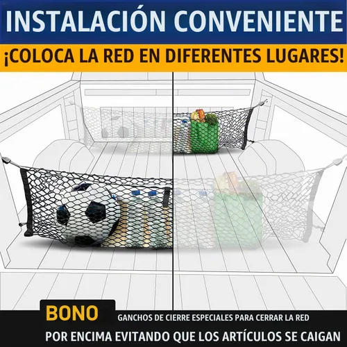 Vista 3 de Red de carga de malla estilo sobre para accesorios Chevy Silverado 2013-2026 – Organizadores y almacenamiento de maletero premium – Red de carga